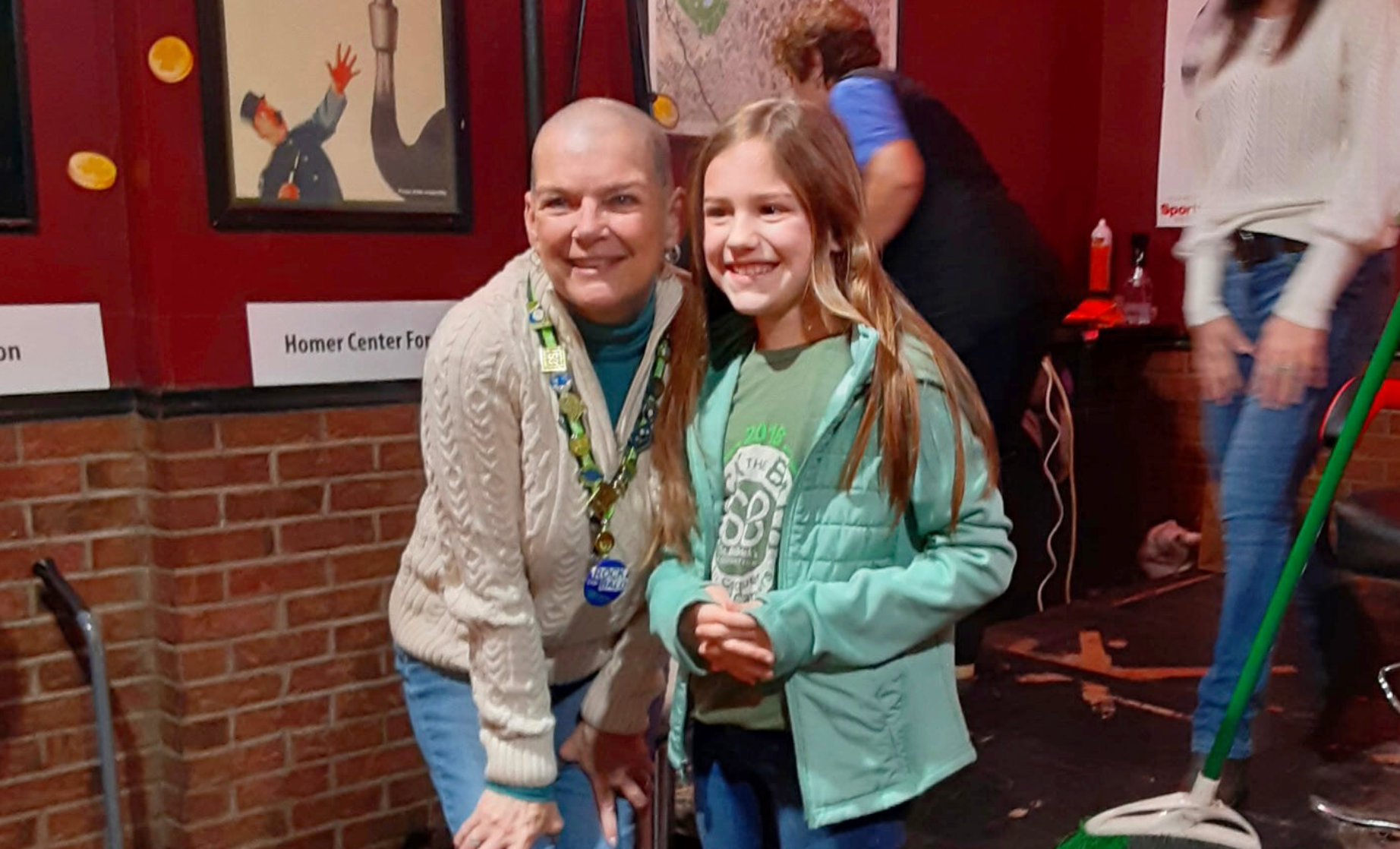 Bonded by cancer and baldness